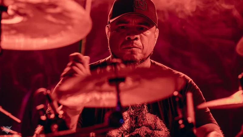 Juan Pablo performing live with Extremely Rotten